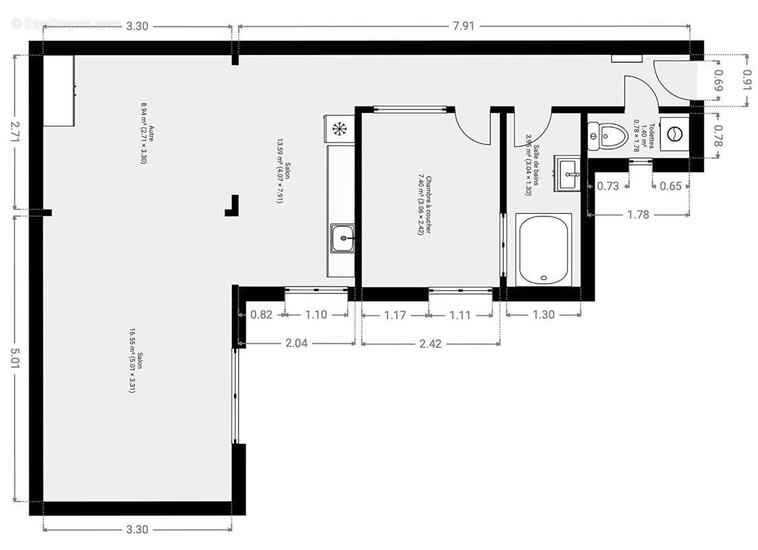 Appartement à PARIS-15E