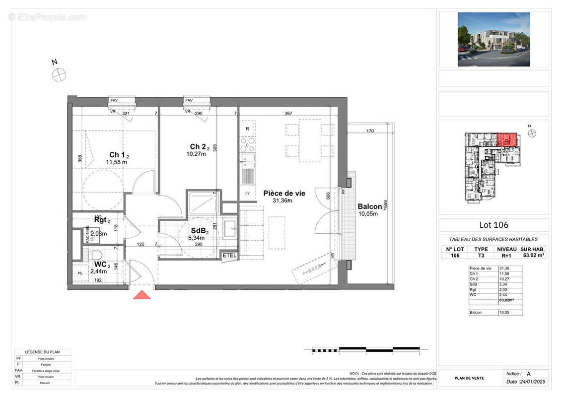 Appartement à FONTAINE-LA-MALLET
