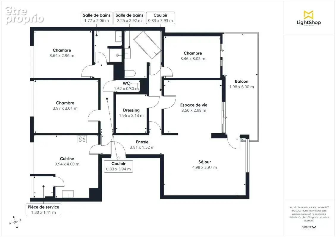 Appartement 5 pièces de 106 m² avec balcon et parking - Avenue Général de Gaulle, Caluire-et-Cuire - photo 13