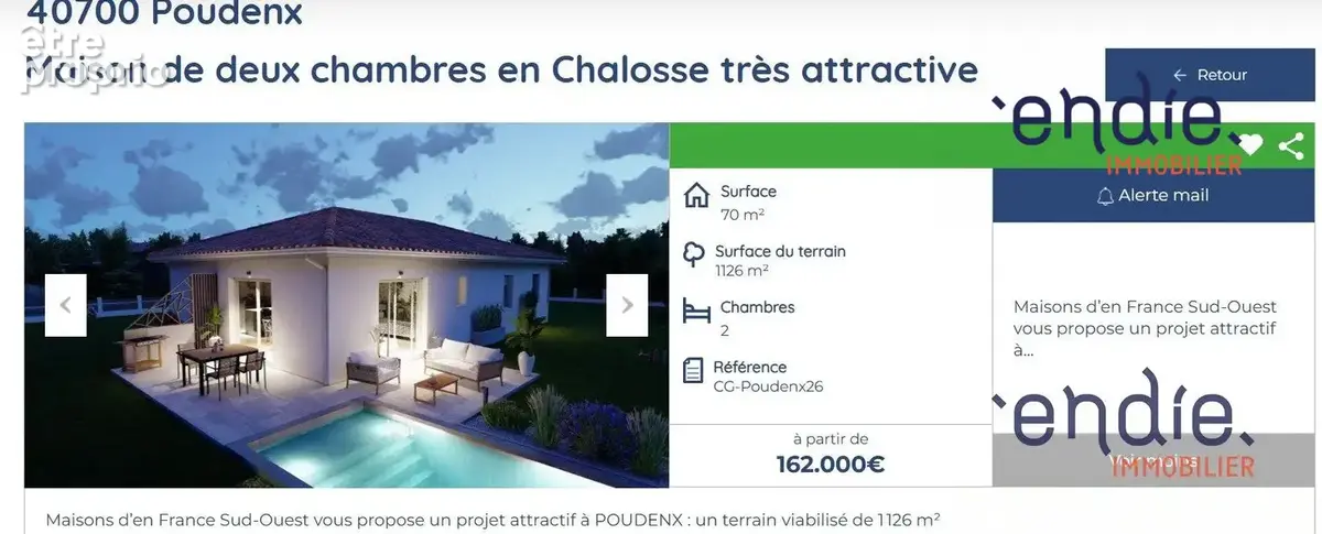Terrain 1 225 m² à vendre à Poudenx (40700) - photo 6