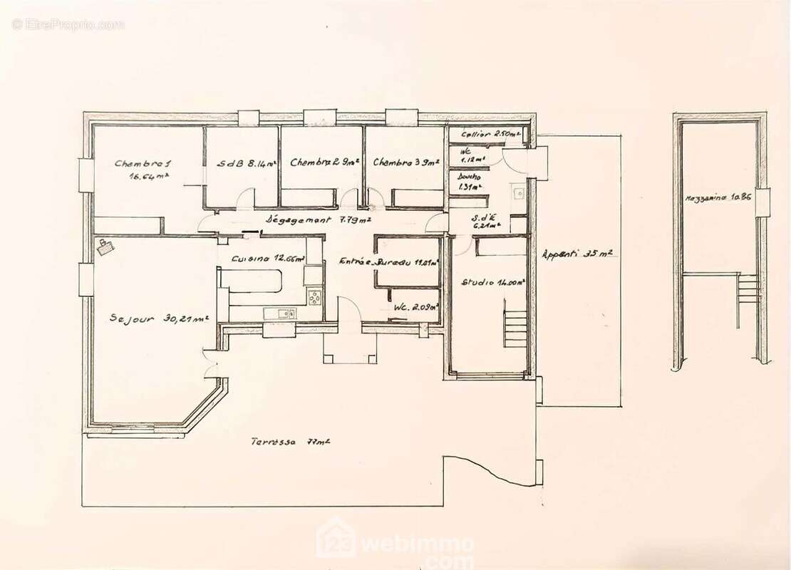 Plan de la maison. - Maison à SAINT-VINCENT-SUR-JARD