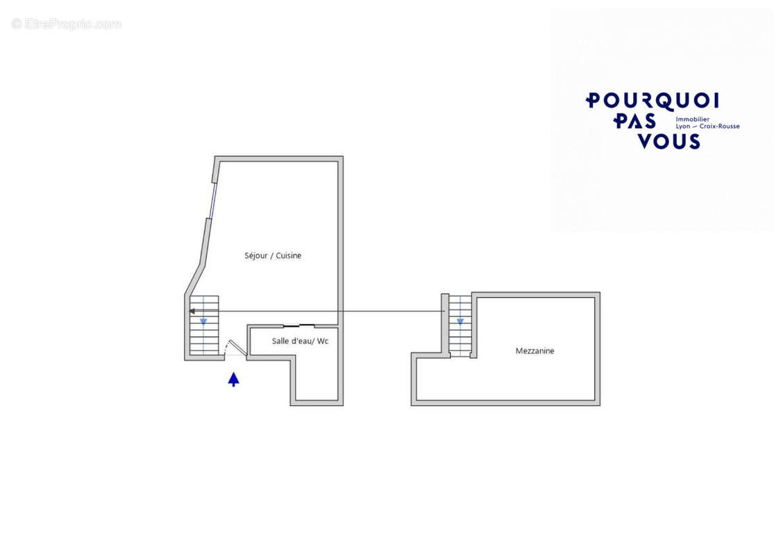 Plan T1 bis Lyon 69001 - Appartement à LYON-1E