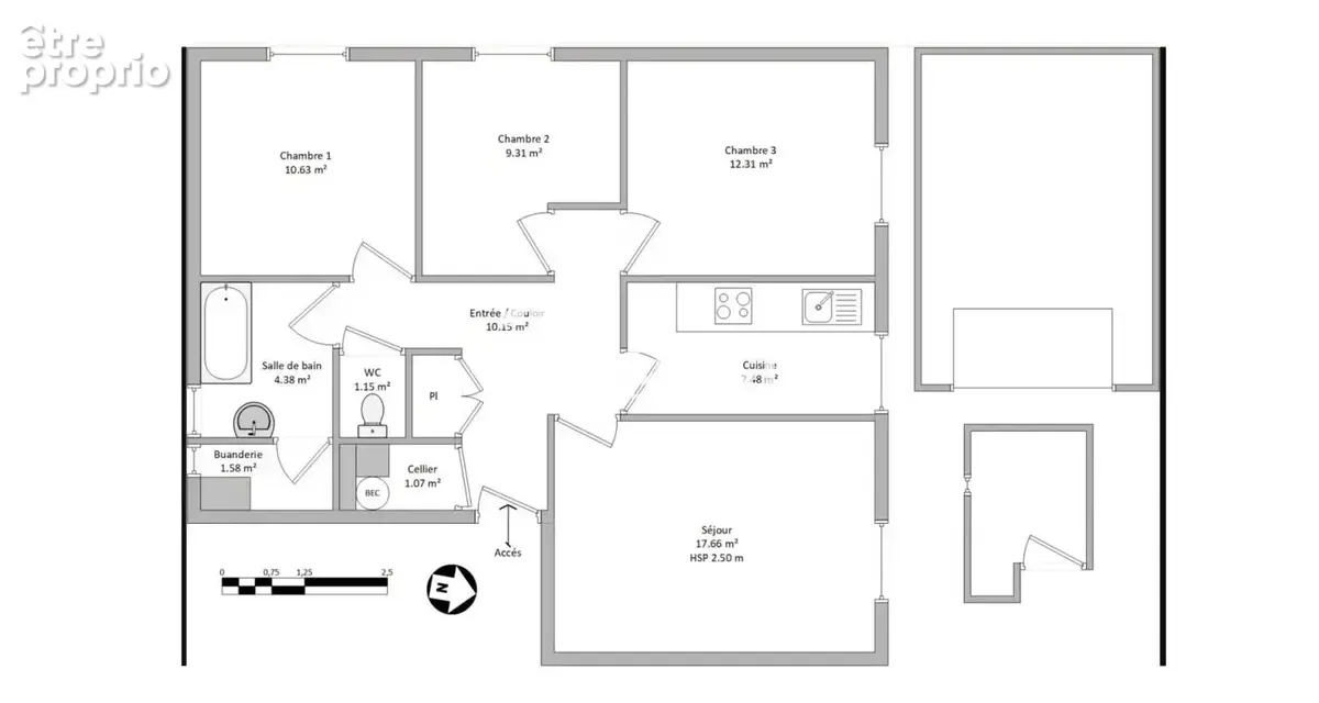 Opportunité FONCIA, T4 75.72 m2 1er étage, GARAGE, résidence Le Plein Sud - photo 7