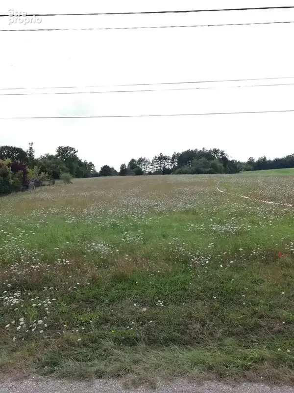 vue sur le terrain à bâtir depuis la rue