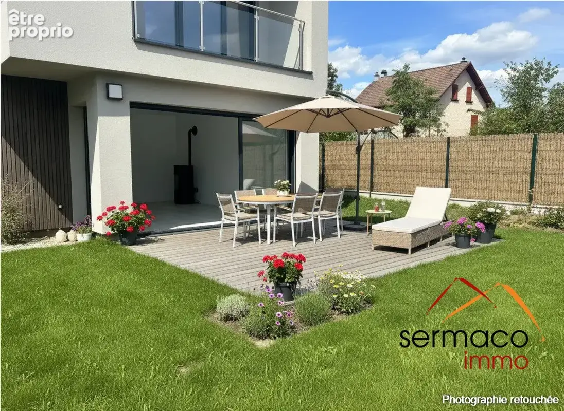 Terrasse RDC meublé avec l'IA