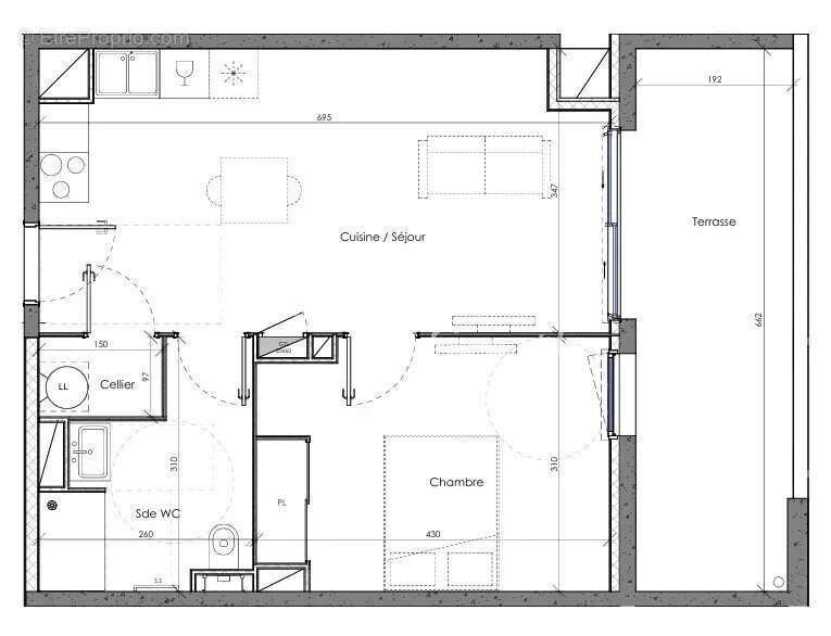 Appartement t2, arpeggio, canet en roussillon - photo 7