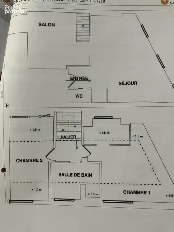 Duplex rénové T4 au 2d étage d'une petite copropriété ancienne en plein centre ville - photo 15