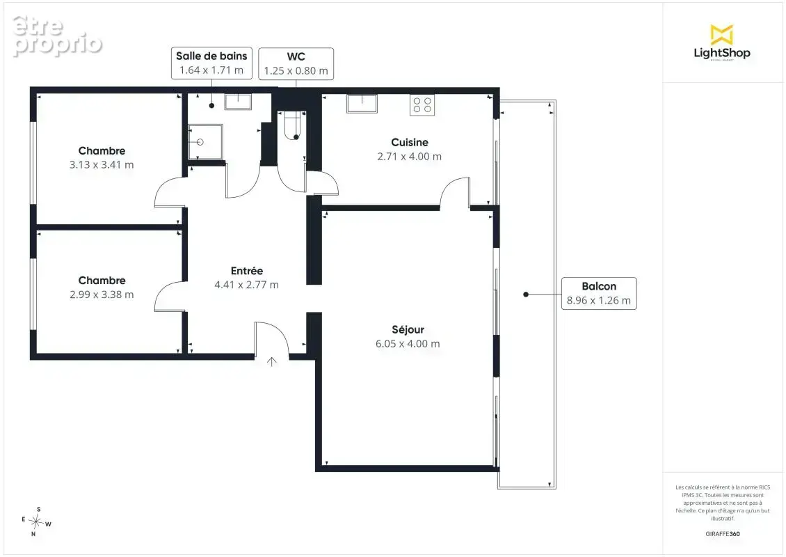 Lumineux appartement T3 de 71,64 m² - balcon - belle vue dégagée - Rue Hippolyte Kahn, Villeurbanne - photo 13