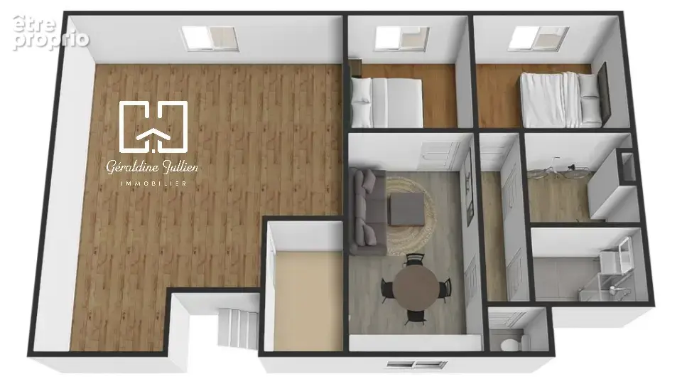 Appartement de 3 pièces + grenier et terrain à Val des Prés - photo 3