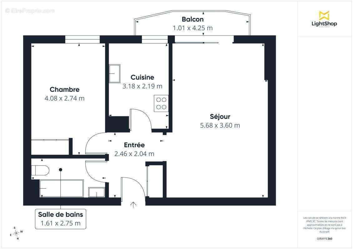 Superbe T2 de 48 m² avec balcon et place de parking - LOCATAIRE EN PLACE - Rue Fulton, Nantes - photo 17