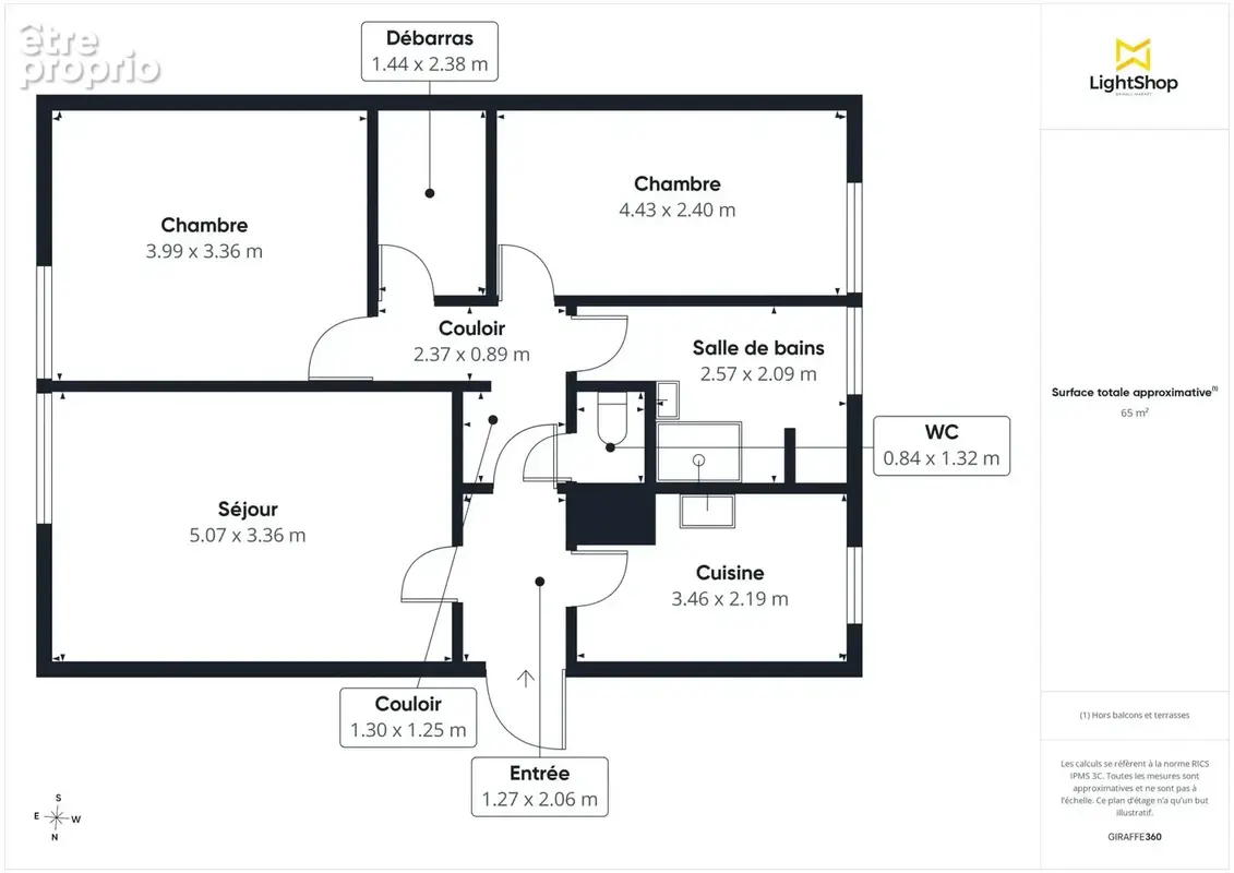 Brétigny-sur-orge – 3 pièces 64,95 m² – rez-de-chaussée – parking & cave - photo 8