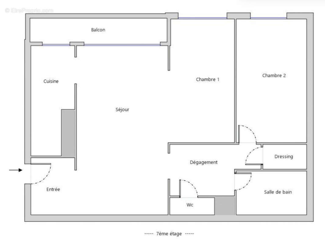 Etage eleve - balcon - bir-hakeim - photo 8