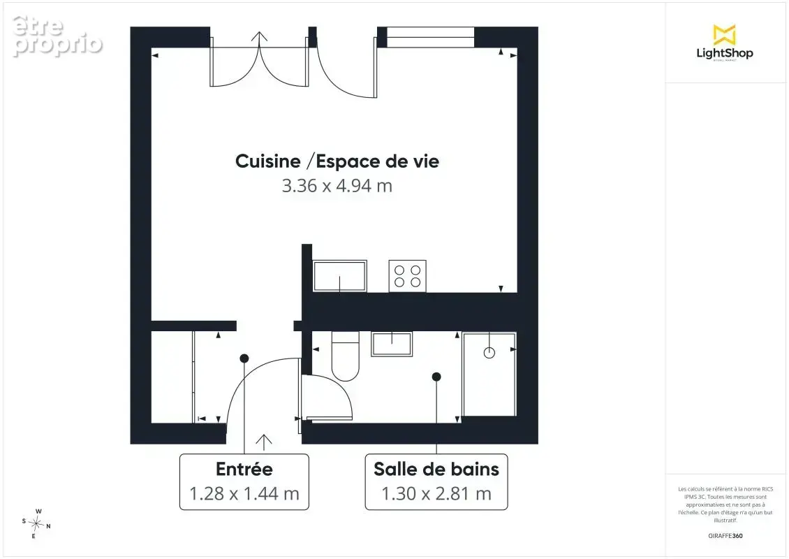 Studio lumineux – 23,46 m² – Étage élevé avec ascenseur – Avenue Aristide Briand, Montrouge - photo 3