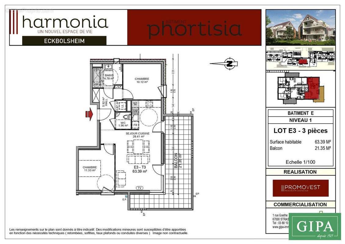 Appartement à ECKBOLSHEIM