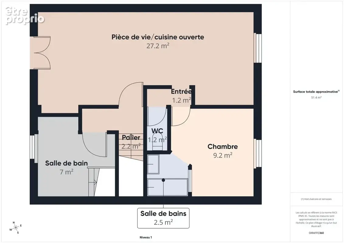 Appartement T2, 42 m2 - photo 7