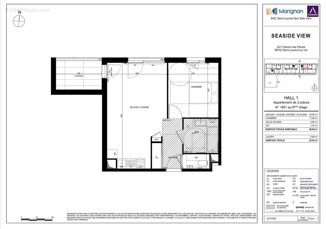 Appartement  - 2 pièces  - 47.0 m² -  435 000 € - À vendre - photo 11