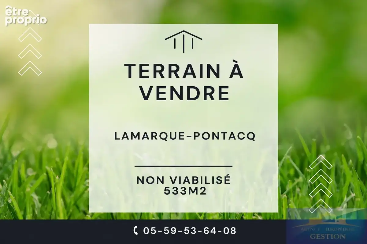 Photo Terrain à Lamarque-Pontacq au prix de 33 000€