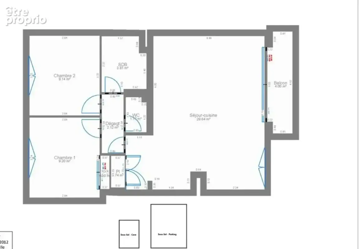 Boulogne nord: 57m2, 2 chambres, balcon, parking - photo 5