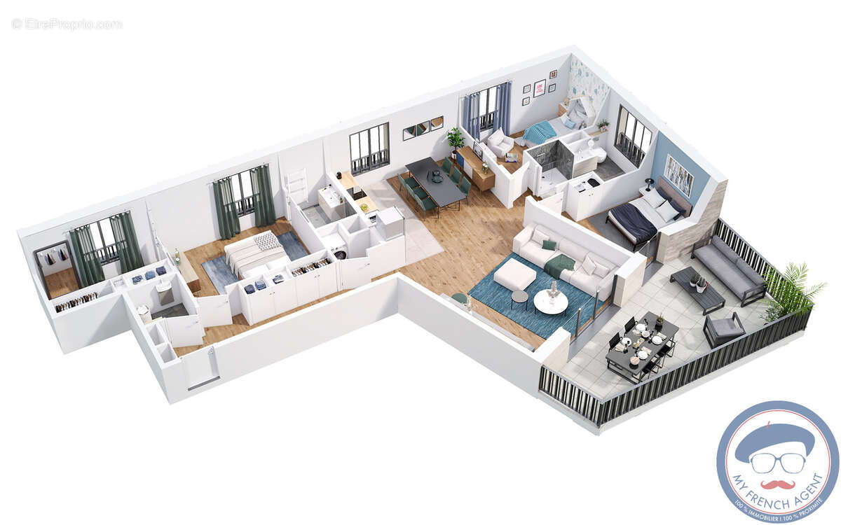 Orléans : Appartement 5 pièces à vendre pour famille avec 2 enfants - photo 2