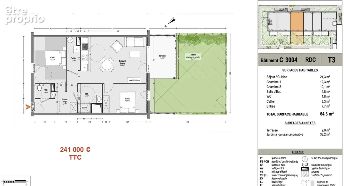 A vendre - appartement neuf T3 - photo 3