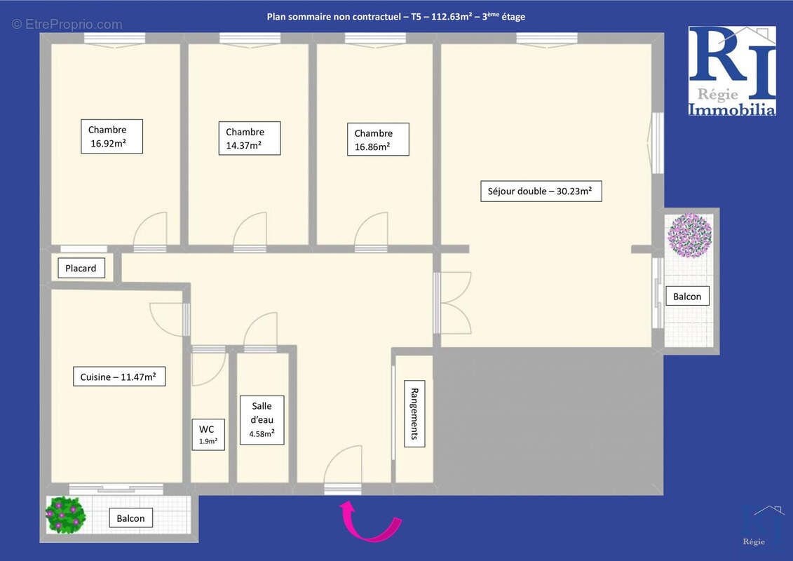 Plan sommaire - Appartement à GRENOBLE