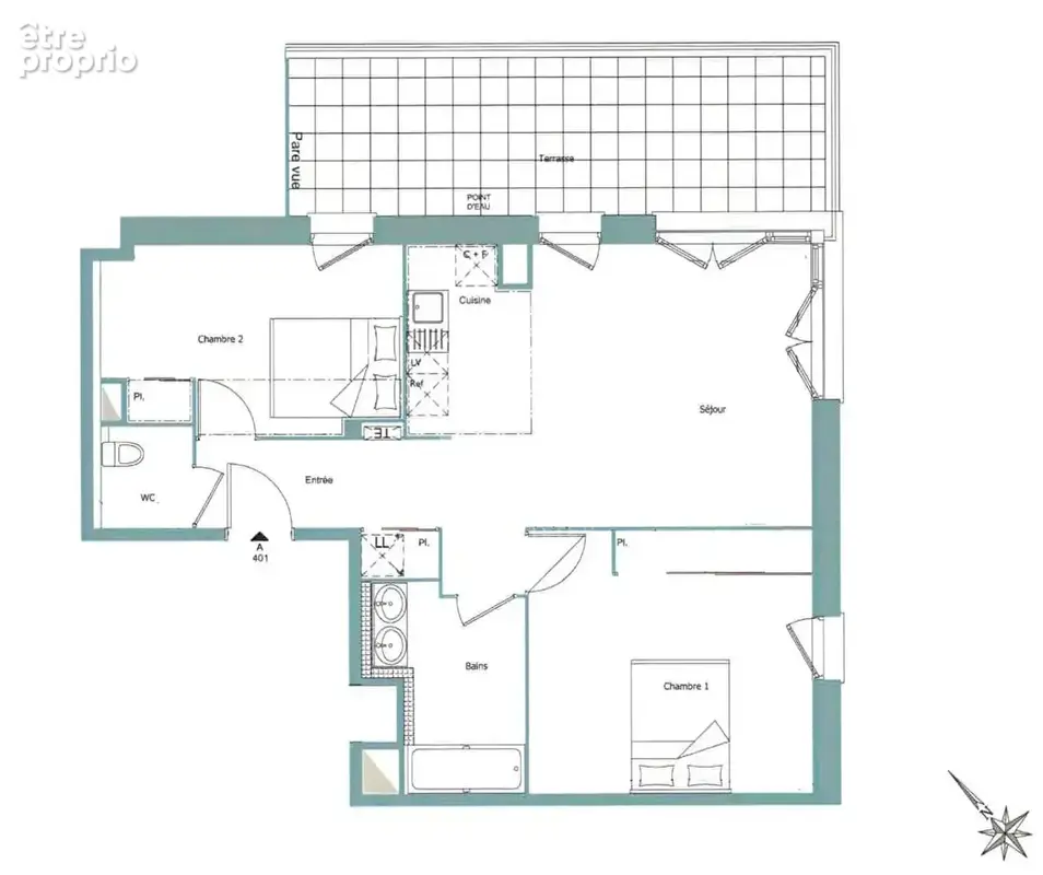 Appartement 64m² à chaville - photo 14