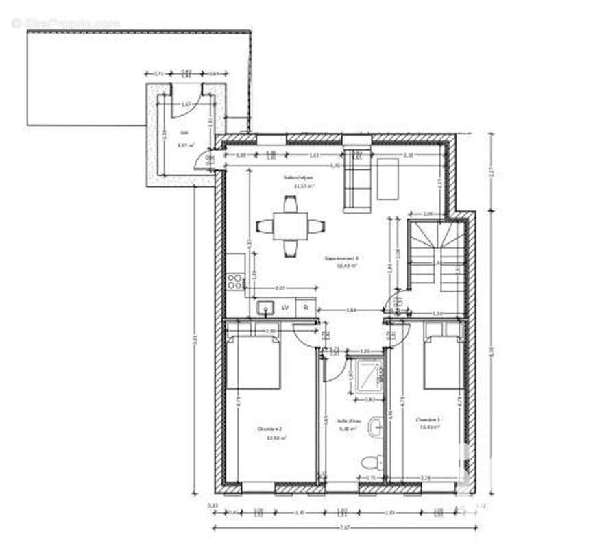 Appartement 62 m² à Saintes  - photo 5