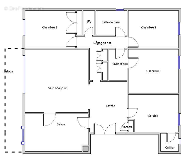 Appartement Hyper Centre, 4 Chambres, 105m2, dernier étage avec extérieur - photo 10