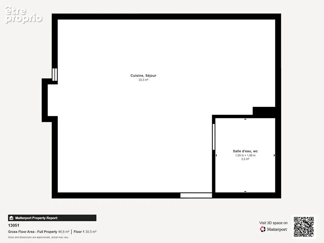 Appartement CHILLY-MAZARIN 1 pièce 30.84 m² - photo 9