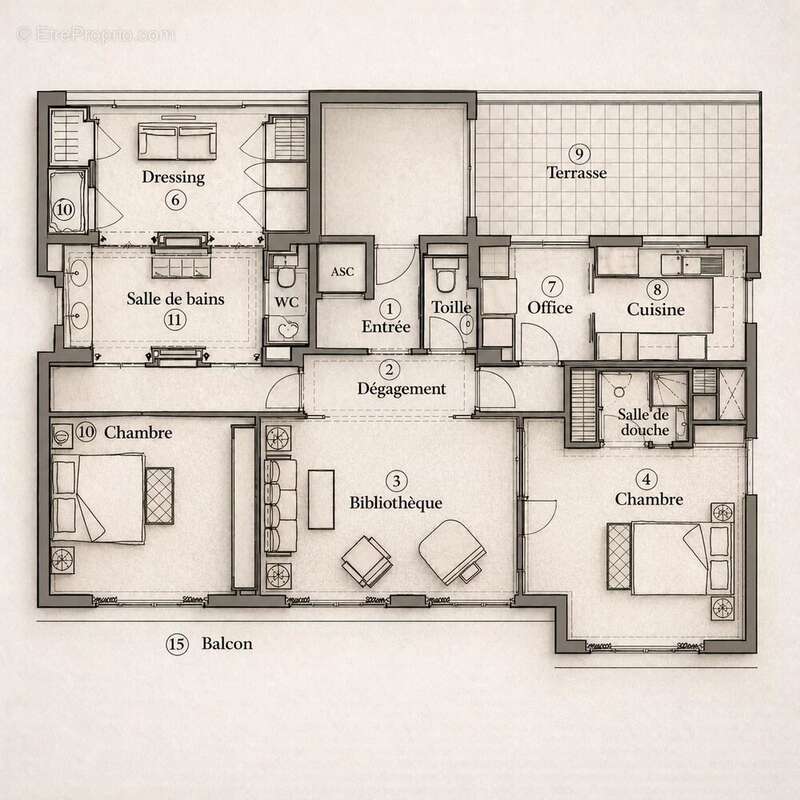 Appartement à NEUILLY-SUR-SEINE