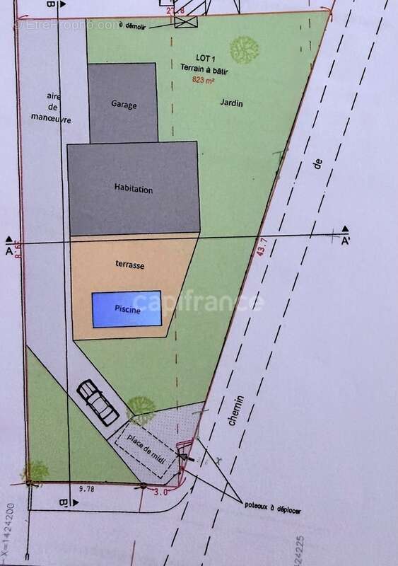 Terrain constructible de 823 m² à LATRESNE - photo 2