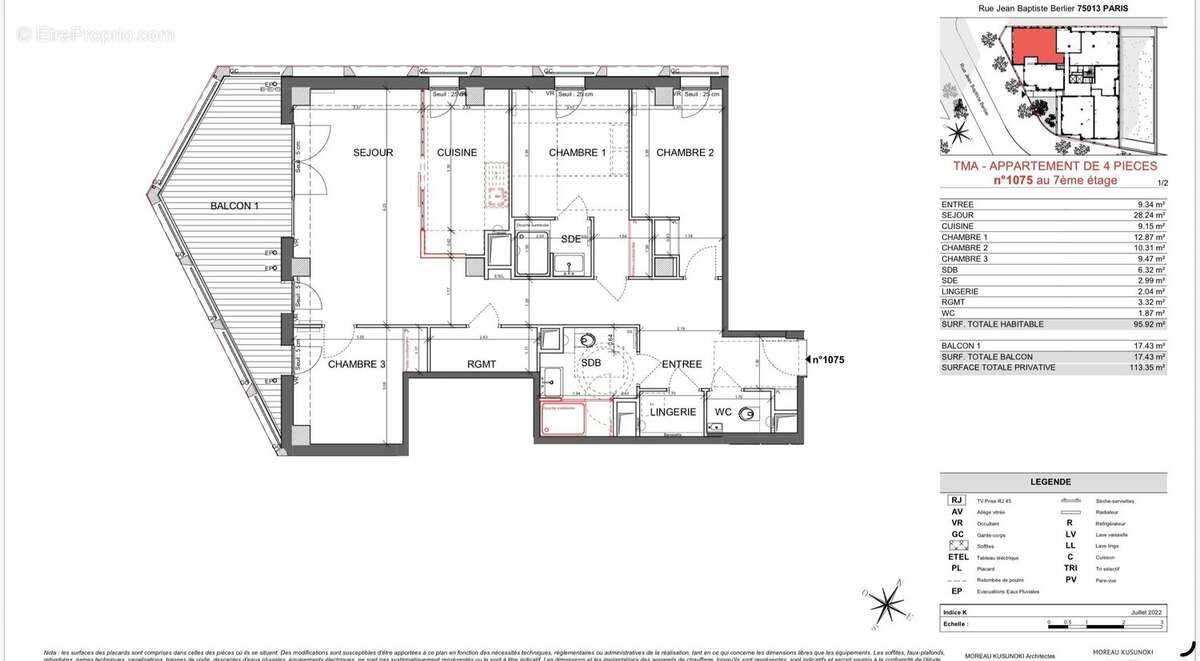 Appartement avec terrasse - 4 pièces - 95m2 - photo 13