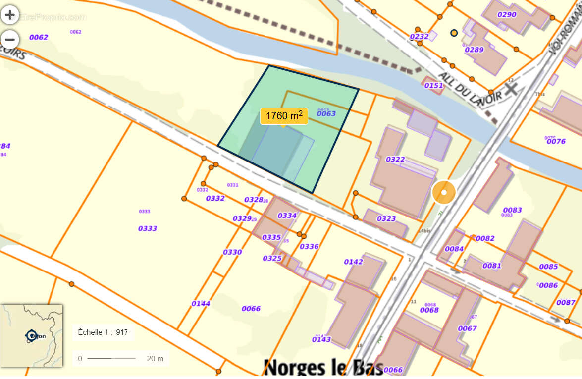 Terrain à NORGES-LA-VILLE