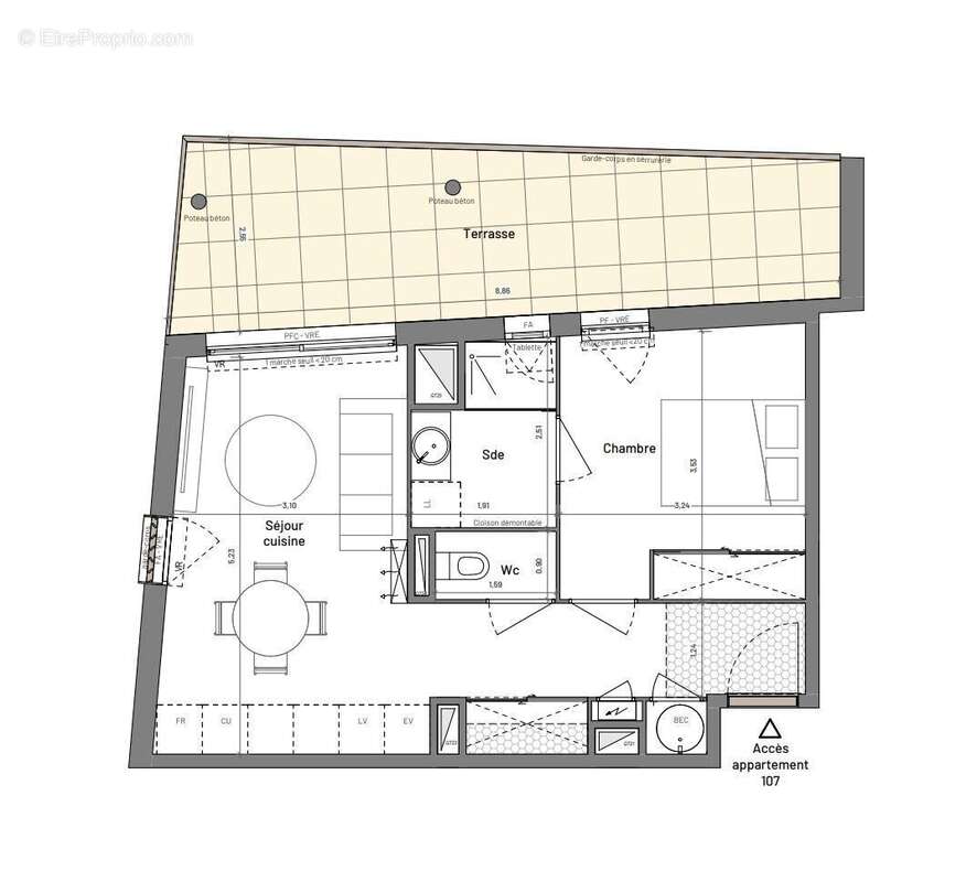 Appartement 41 m² à Clarensac  - photo 5