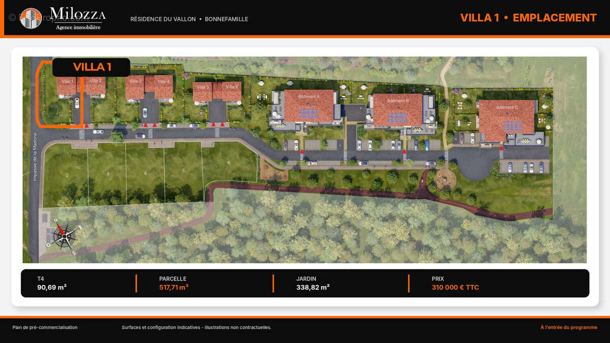 Bonnefamille - Maison neuve T4 de 90,69 m² - parcelle 517,71 m² - photo 2