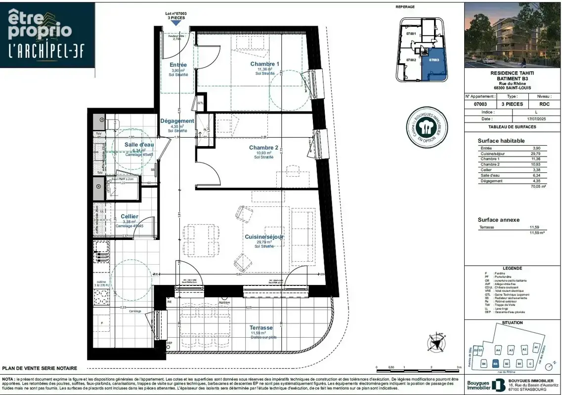 Appartement 3 pieces - photo 2