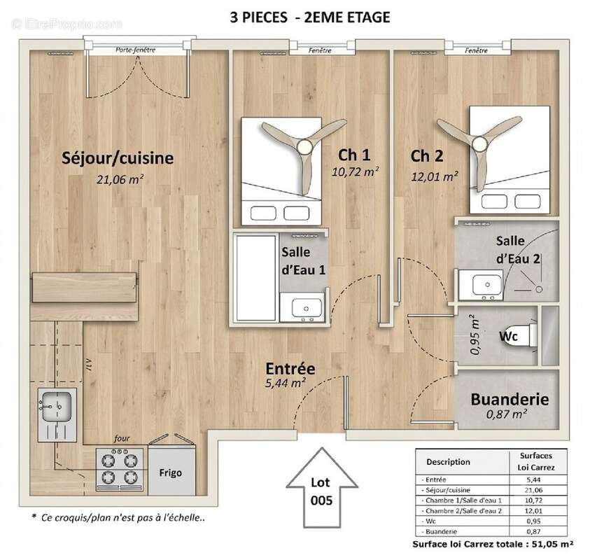 Appartement 51 m² à Nice  - photo 5