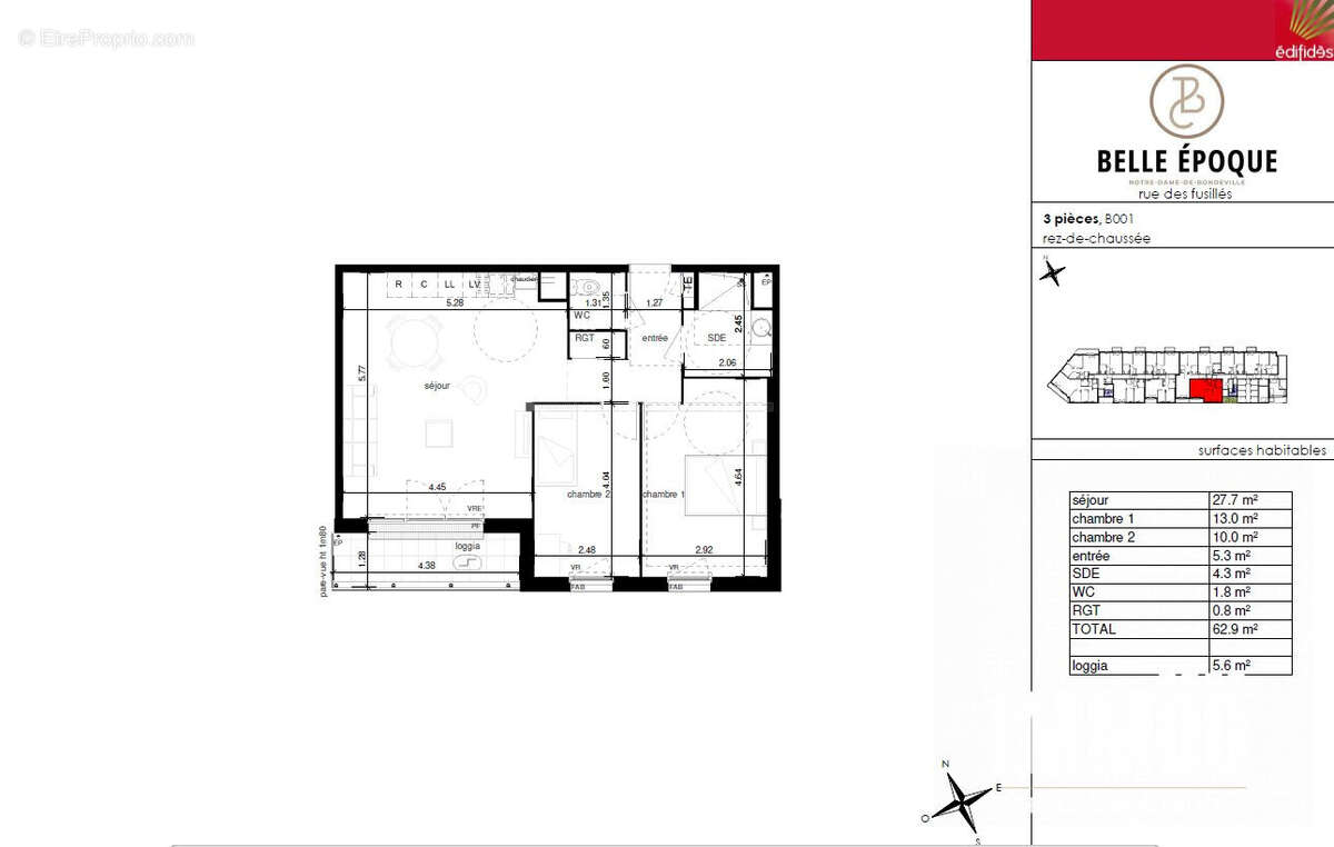Appartement à NOTRE-DAME-DE-BONDEVILLE