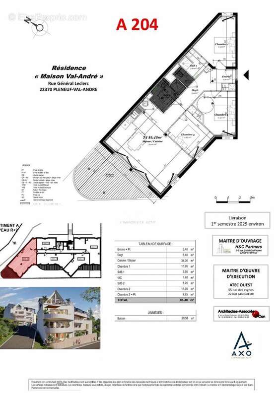 Très bel appartement de Type 4 avec balcon de plus de 20m2 - photo 6