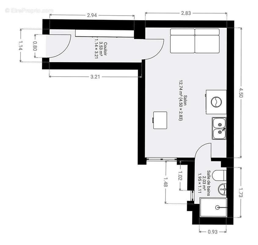 Appartement à PARIS-19E