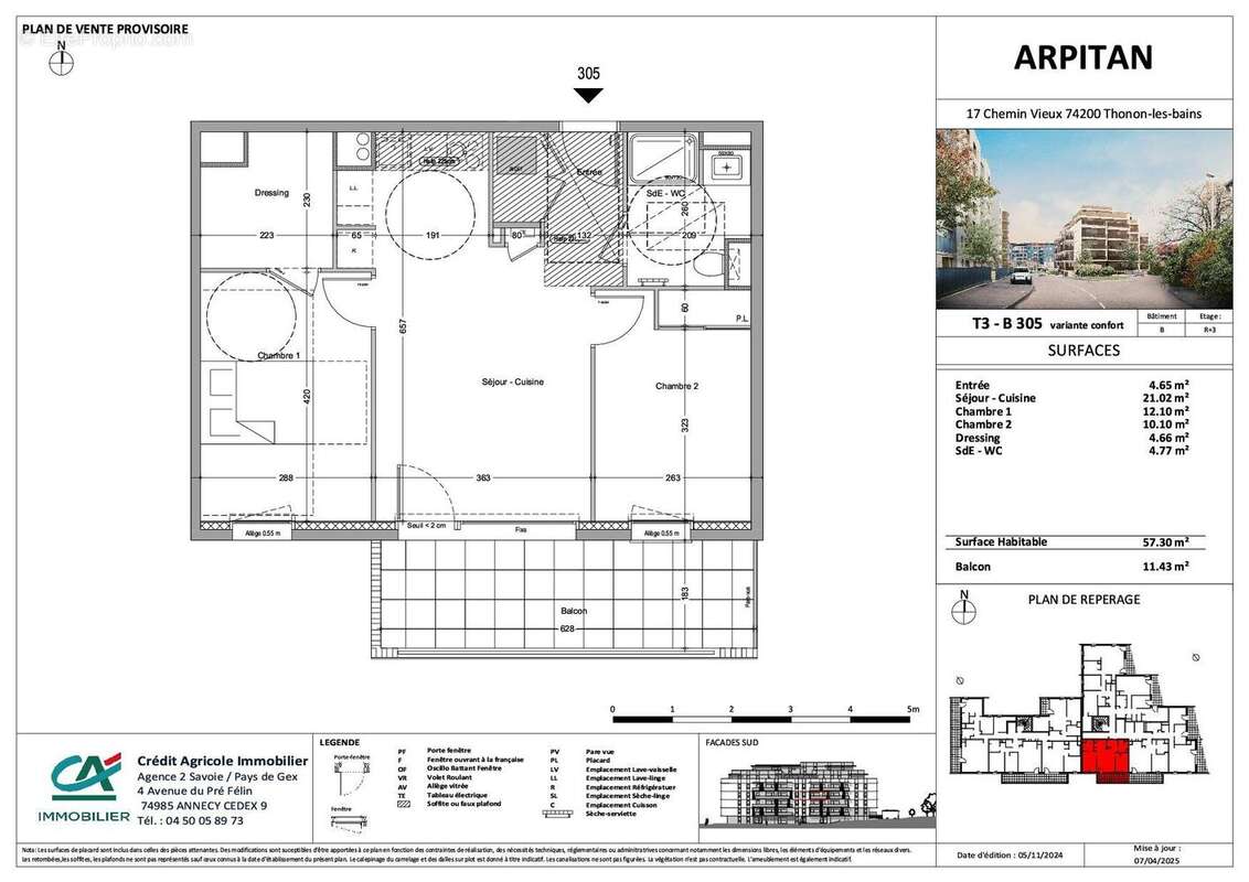 Appartement 57 m² à Thonon-Les-Bains  - photo 4