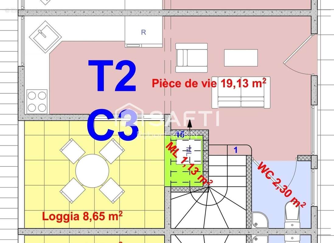 Photo 2 - Appartement à REMIRE-MONTJOLY