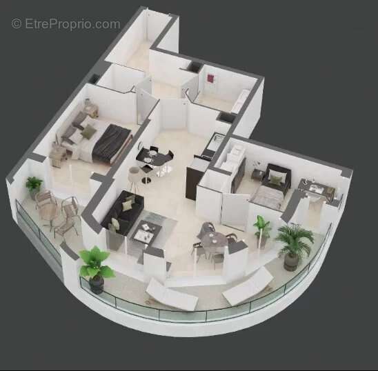 Appartement 3 pièces de 66 m² avec terrasse et double stationnement - photo 8