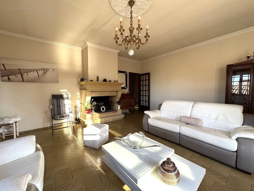 Salon - Séjour cheminée - Maison à BEZIERS