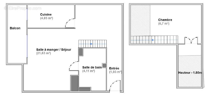 Rue des Sablons, 2ème étage, appartement avec mezzanine et balcon - photo 15