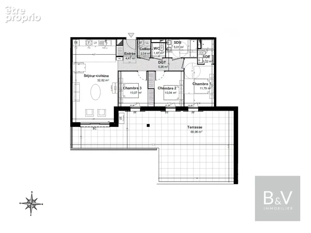 Appartement 4 pièces de 87 m² avec exceptionnelle terrasse de 69 m² et vue dégagée sur les Pyrénées - photo 5