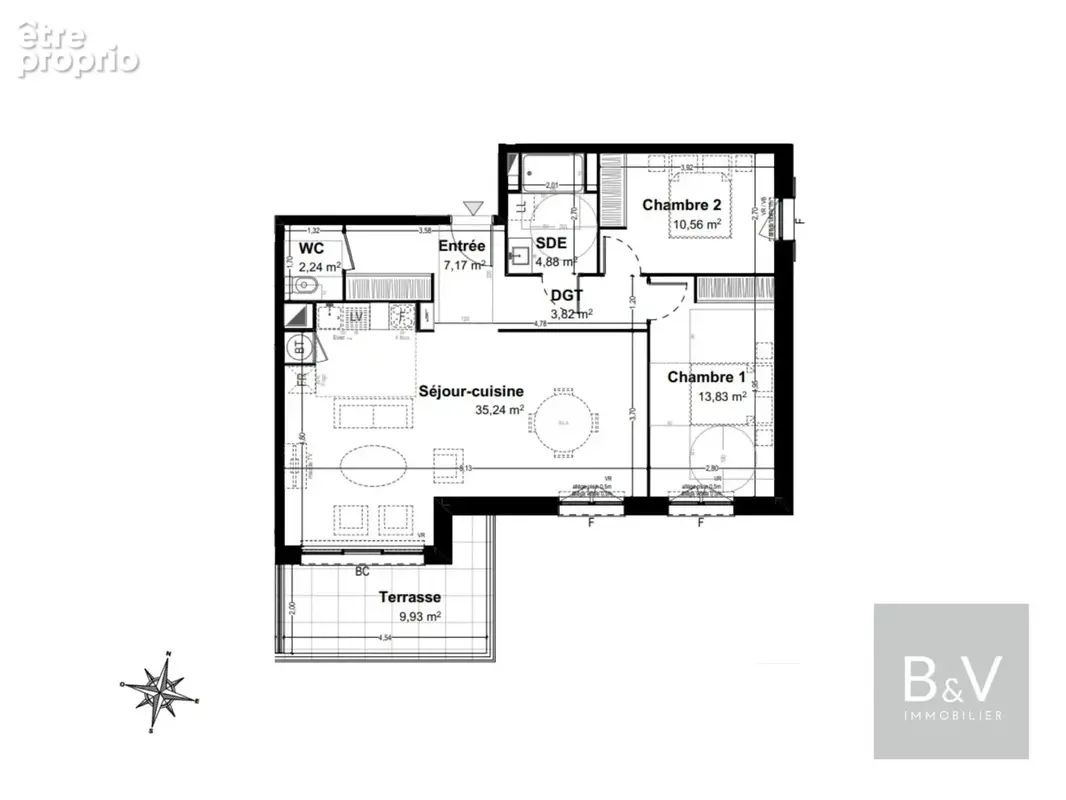 Appartement 3 pièces de 78 m² avec terrasse et vue dégagée - photo 5