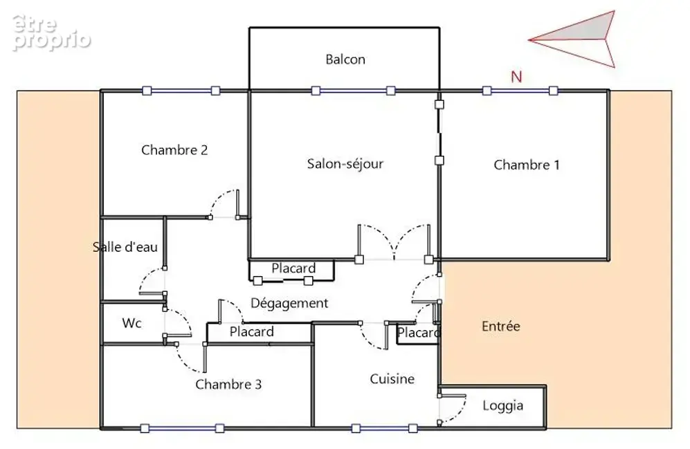 Appartement 73 m2, 3 chambres, balcon et cave - photo 12