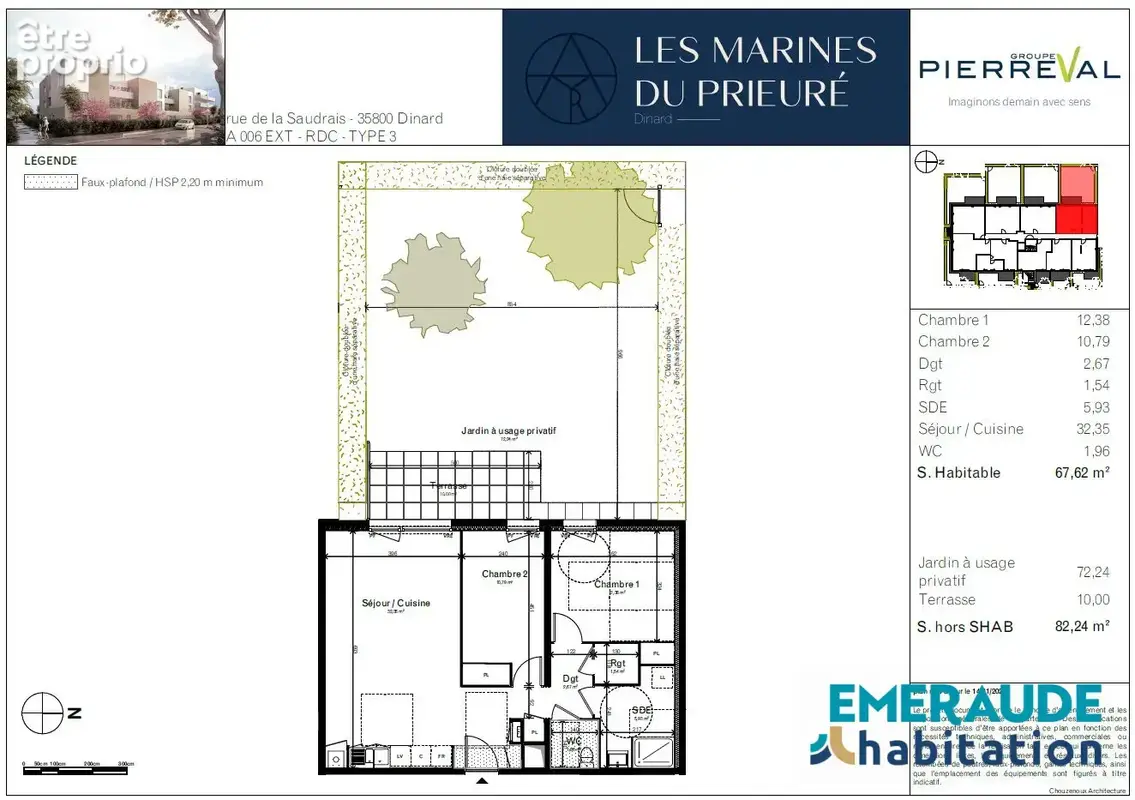 Appartement 3 pièces 68 m² à vendre à Dinard (35800) - photo 2