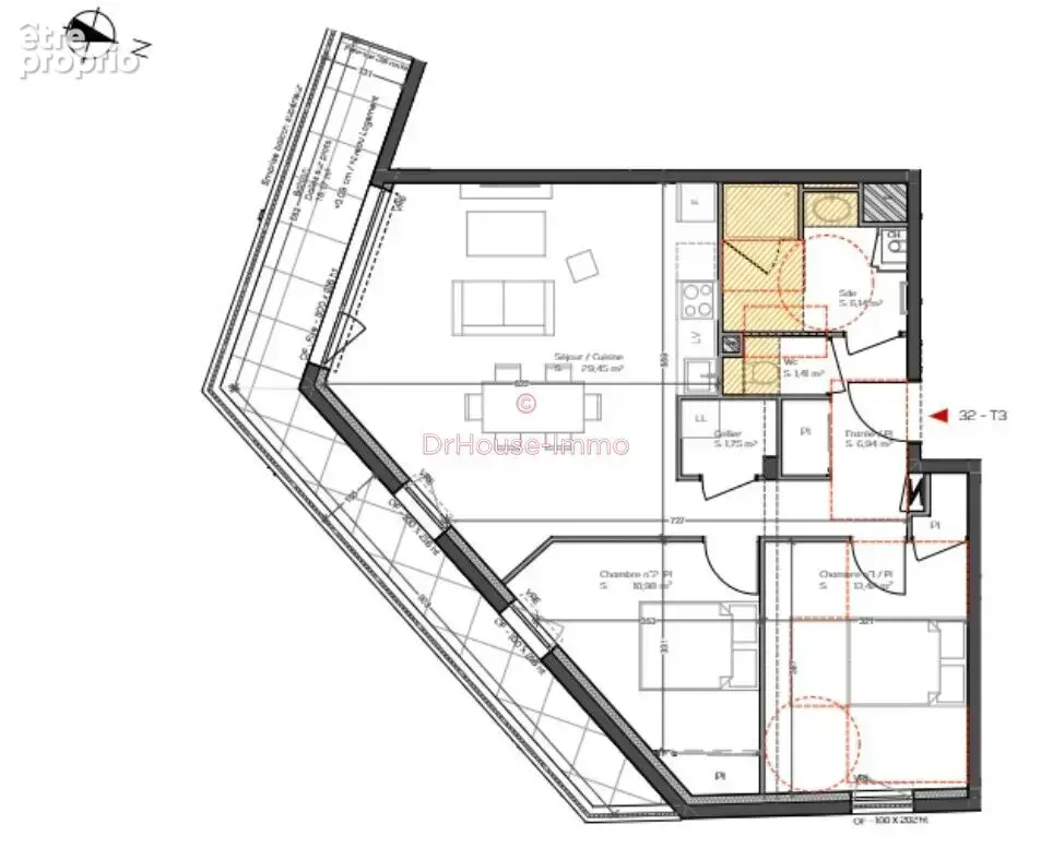 Appartement 3 pièces 70 m² à vendre à Vannes (56000) - photo 3